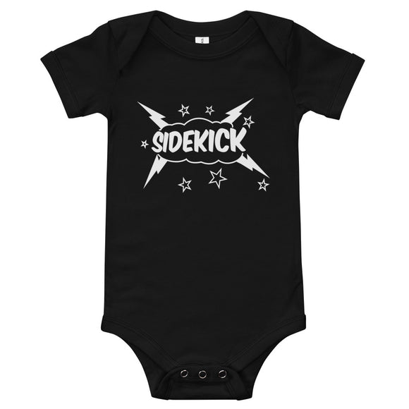 Sidekick Black Baby Romper, Matching Baby Romper with Father/Mother T-Shirt