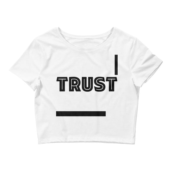 Trust White Crop Tees