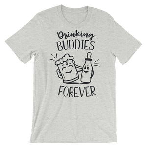 Drinking Buddies Forever Father Grey Tees, Matching Tees with baby & Toddler