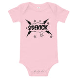 Sidekick White Baby Romper, Matching Baby Romper with Father T-Shirt