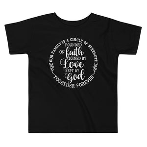 Toddler Black Christian Shirt ~ "Our Family Kept By God.., God family Matching T-Shirt